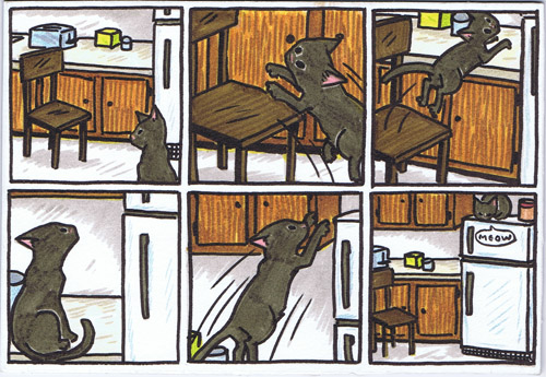 Kitty - fridge postcard