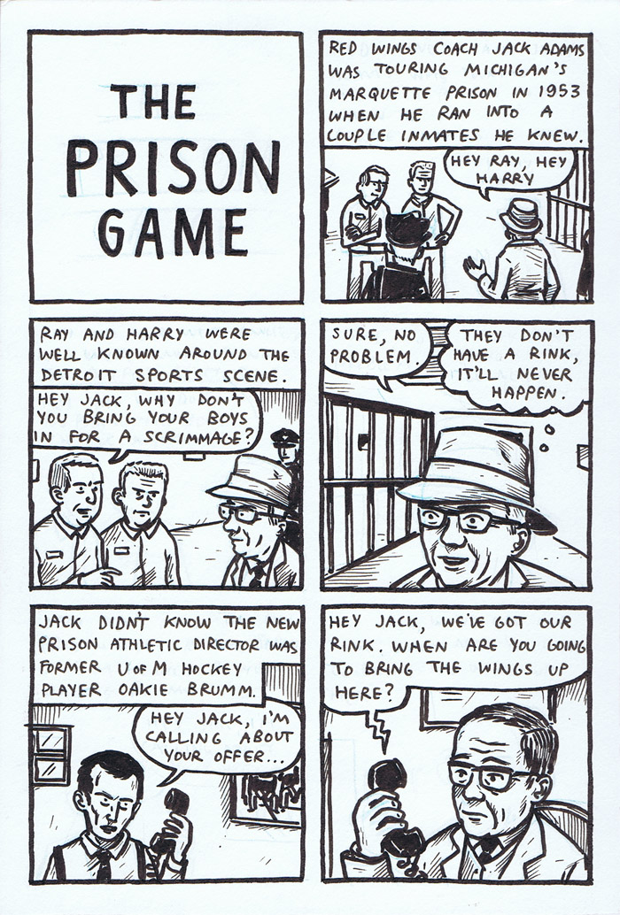 Old Timey Hockey Tales - The Prison Game - page 1