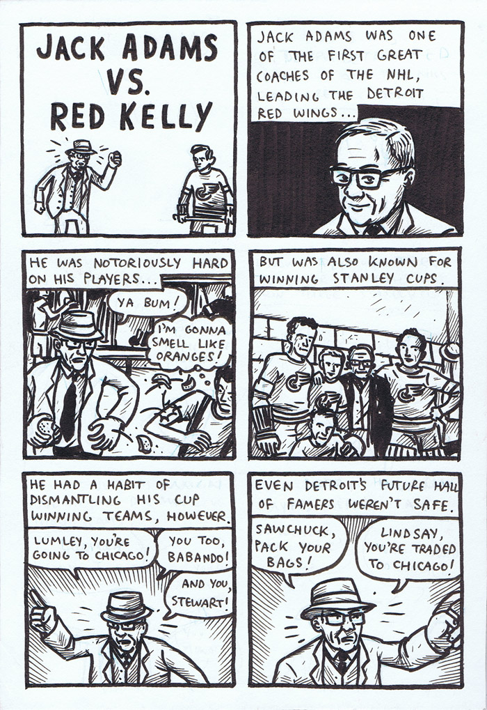 Old Timey Hockey Tales - Jack Adams vs. Red Kelly - page 1