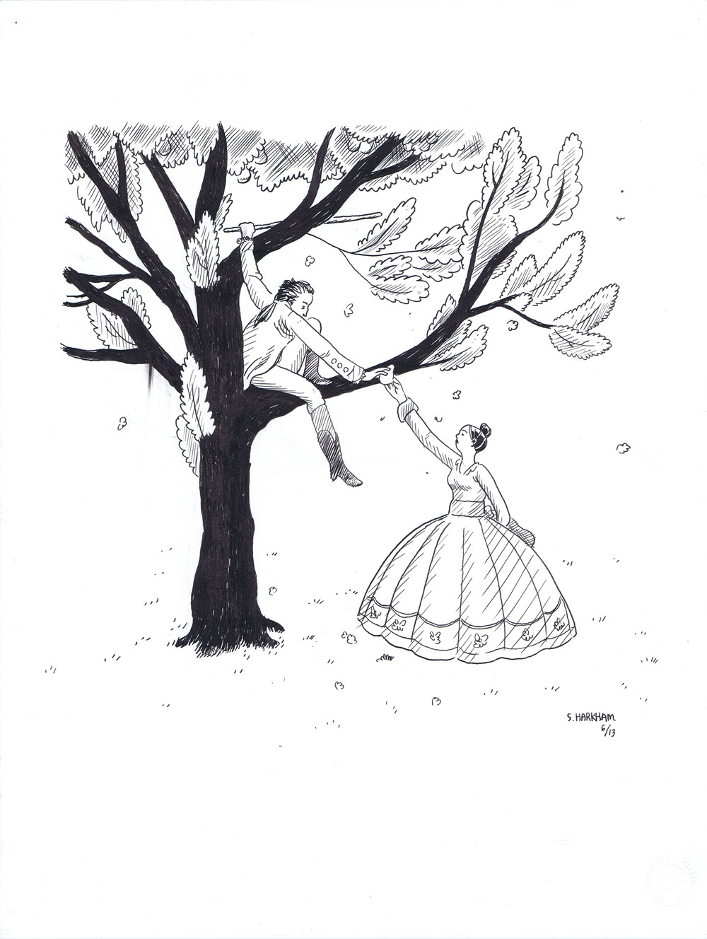 Apology Magazine Illustration - Goethe in the Pear Tree